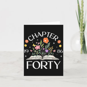 Carte Livre de fleur sauvage pour 40e anniversaire Chapi