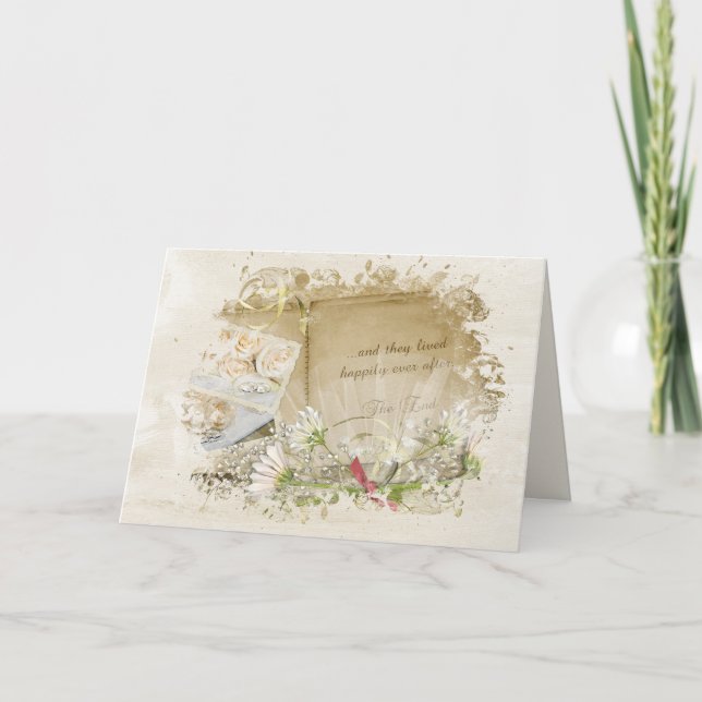 Carte Livre mariage avec marguerites (Devant)