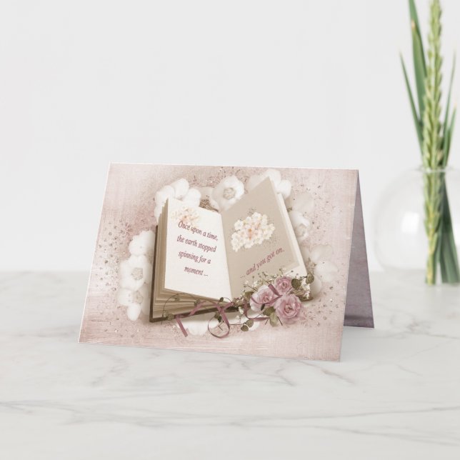 Carte livre ouvert avec message d'anniversaire (Devant)