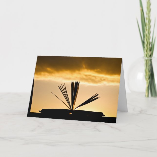 Carte Livre ouvert et photo coucher de soleil (Devant)