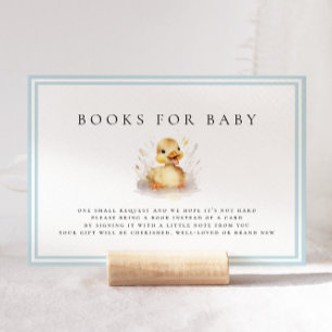 Carte Livres de Baby shower Little Duck pour Baby Card