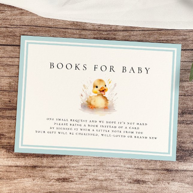 Carte Livres de Baby shower Little Duck pour Baby Card (Créateur téléchargé)
