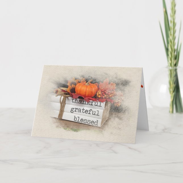 Carte Livres de Thanksgiving pour l'amitié (Devant)