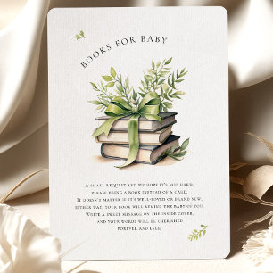 Carte Livres pour Baby shower d'aquarelle bébé