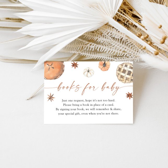 Carte Livres pour Bébé | Baby Shower automnal Cuti (Créateur téléchargé)