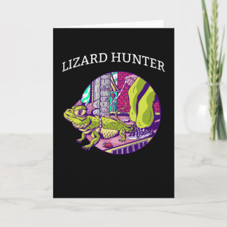 Carte Lizard Hunter Green Gecko Iguana Gekko Hommes Liza