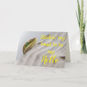 Carte Lizard Photographie Dit Encouragement Bonjour