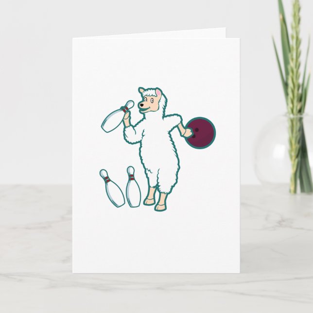 Carte Llama Bowling (Devant)