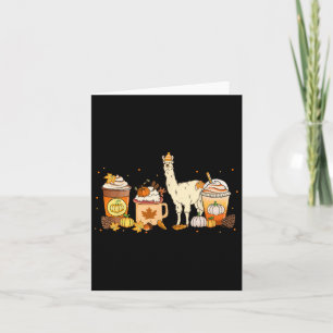 Carte Llama Café Pumpkin Spice Animal Automne Action de
