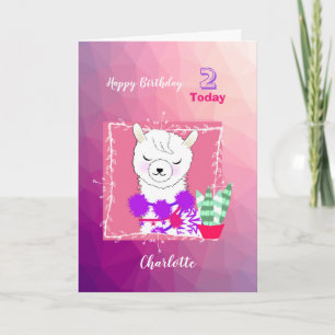 Carte Llama Cute personnalisée