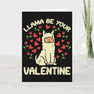 Carte Llama Soyez Votre Saint-Valentin Mignon Alpaga Hom