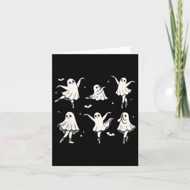 Carte Llet Fantôme Llet Danseur Danse Épouvantable Enfan (Devant)