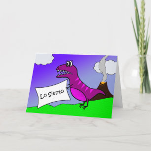 Carte Lo Siento, je suis désolé Apology en Espagne, Dino