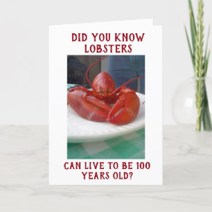 CARTE LOBSTER VIT POUR ÊTRE "100" SENTIR JEUNE MAINTENAN
