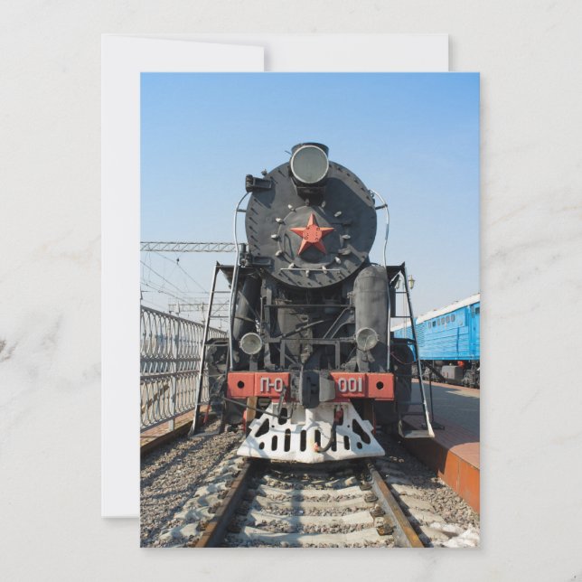 Carte Locomotive à vapeur russe P-0001 Victory (Pobeda). (Devant)