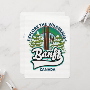 Carte logo banff canada pour skier