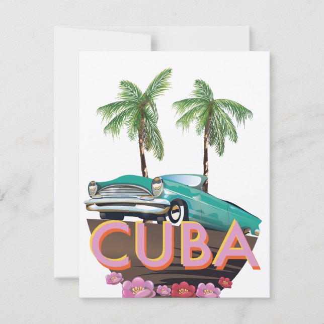 Carte Logo de Cuba Classic Car (Devant)