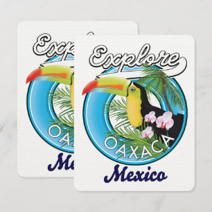 Carte logo de voyage à Oaxaca au Mexique