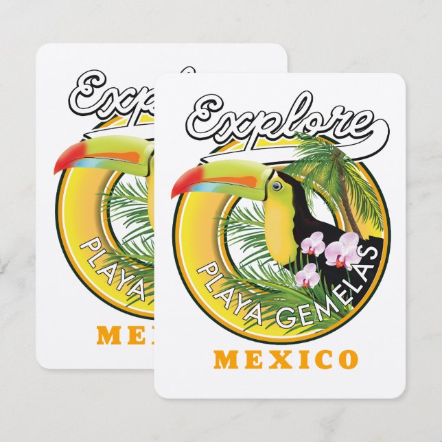 Carte Logo de voyage Oaxaca Mexique (Devant / Derrière)