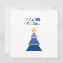 Carte Logo d'entreprise Joyeux Noël bleu Carré simple