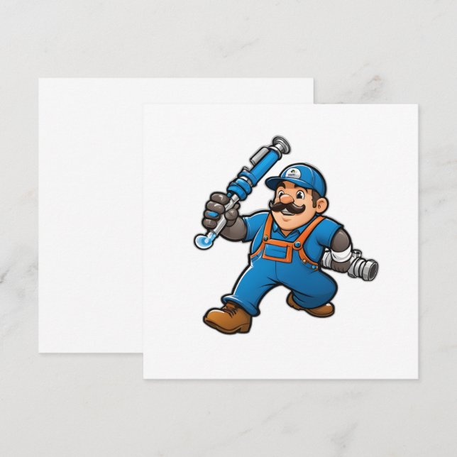 Carte logo des services de plomberie (Devant / Derrière)