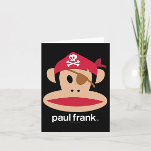 Carte Logo d'Halloween Julius Pirate Monkey