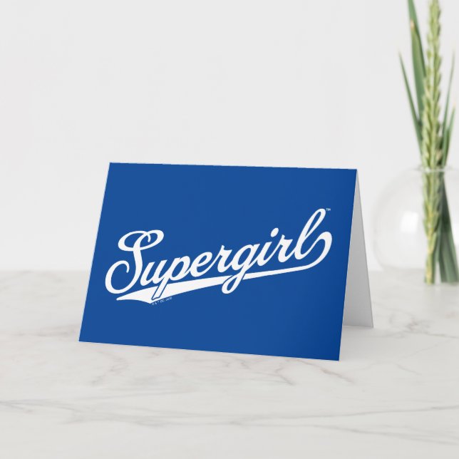Carte Logo du nom étoilé Supergirl Baseball (Devant)