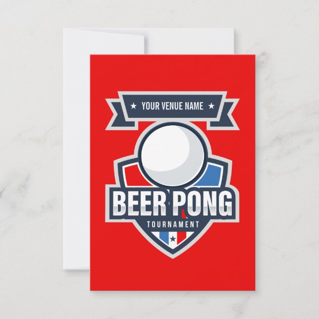 Carte Logo du tournoi de bière personnalisable (Devant)