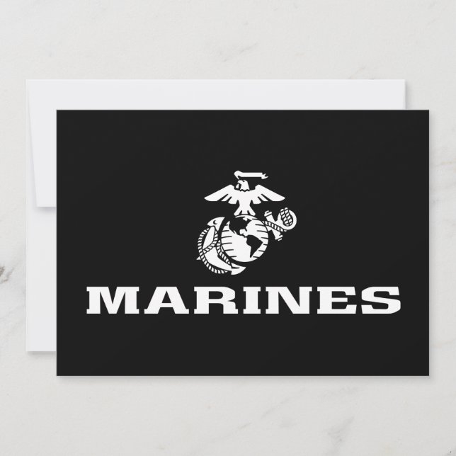 Carte Logo empilé USMC - Blanc (Devant)