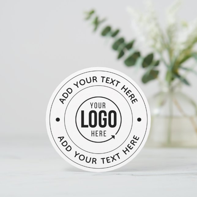 Carte 📝 Logo et texte personnalisés Événement professio (Debout devant)