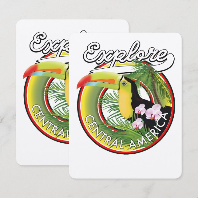 Carte Logo Explore Amérique centrale. (Devant / Derrière)