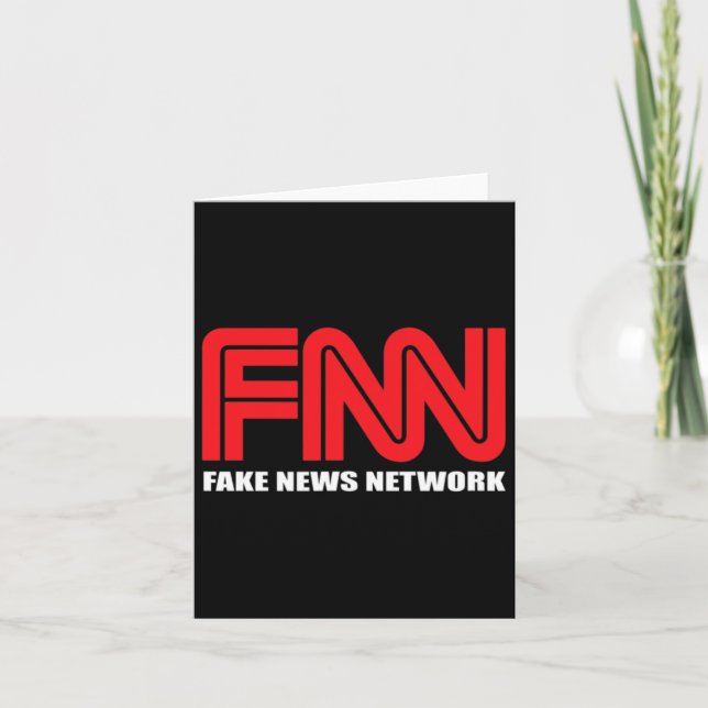 Carte Logo Fnn Fake News Network Funny Trump (Devant)