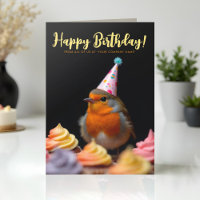 Logo Fun Cute Entreprise Robin Bird Anniversaire