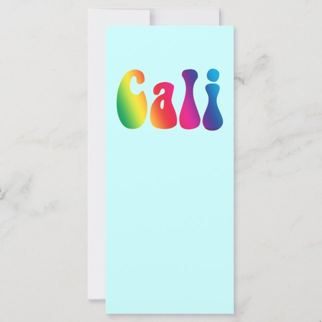 Carte Logo Hippie Cali Cravate-Dye California (Devant)