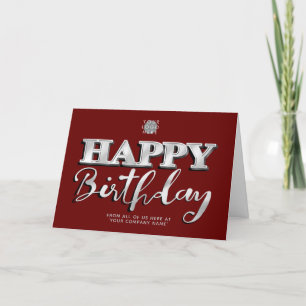 Carte Logo Lettres Argent Bourgogne Business Anniversair