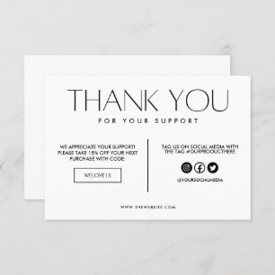 Carte Logo noir et blanc moderne Insertion multimédia