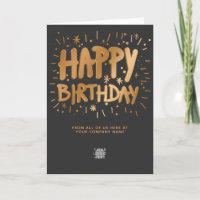 Logo personnalisé Faux Gold 3d Joyeux anniversaire
