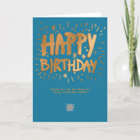 Logo personnalisé Faux Gold 3d Joyeux anniversaire