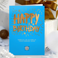Logo personnalisé Faux Gold 3d Joyeux anniversaire