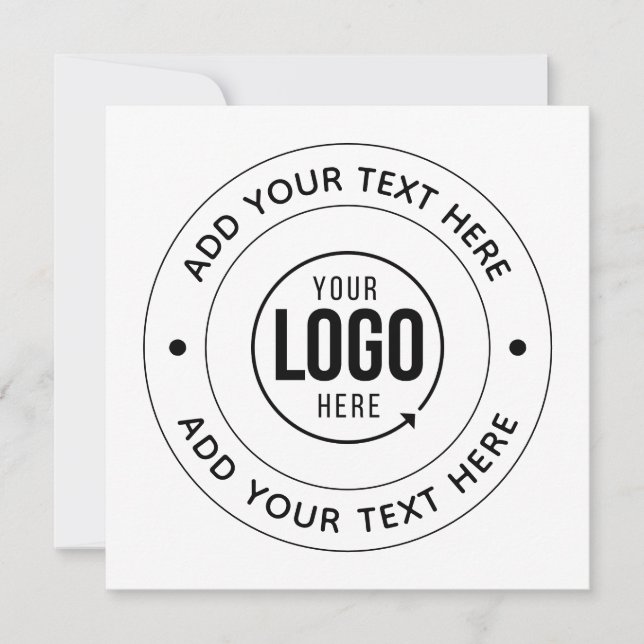 Carte Logo personnalisé & Texte personnalisé pour événem (Devant)