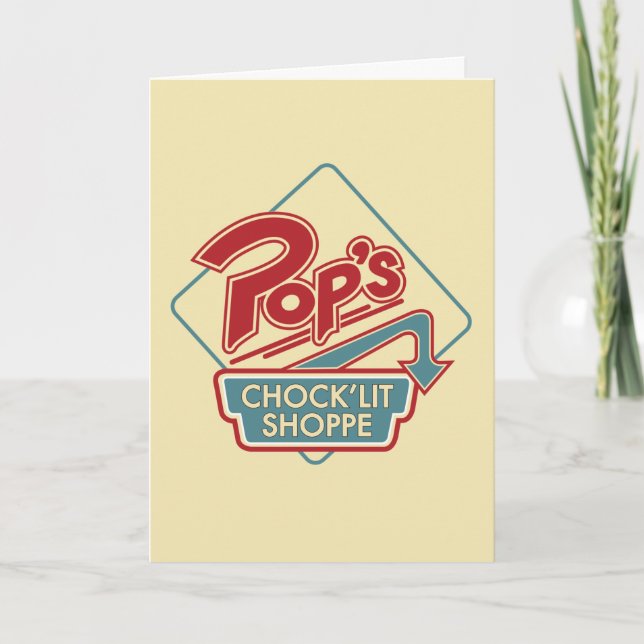 Carte Logo rouge de la boutique Pop's Chock'Lit (Devant)