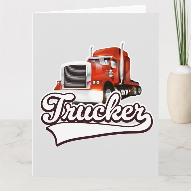 Carte Logo vintage du camion (Devant)