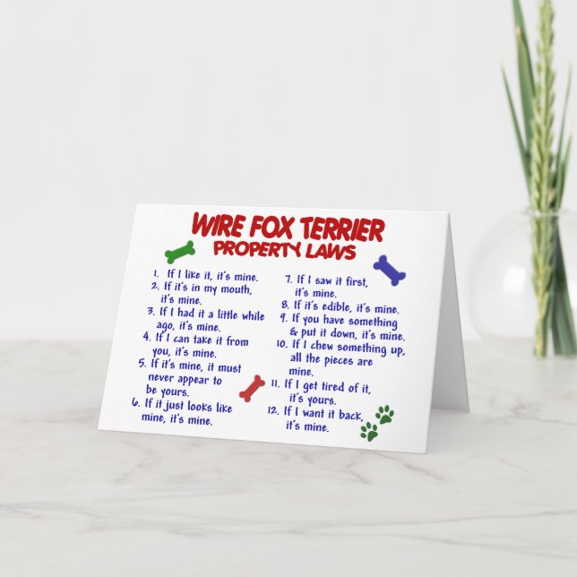 Carte Lois 2 de propriété de TERRIER de RENARD de FIL (Devant)
