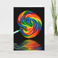 lollipop coloré sur noir