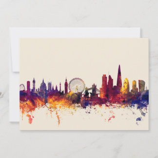 Carte London England Skyline