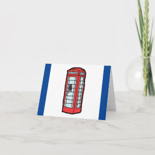Carte London Red Telephone Booth British Travel Ar