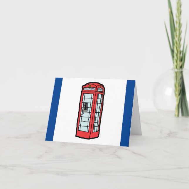 Carte London Red Telephone Booth Iconic British Travel (Devant)