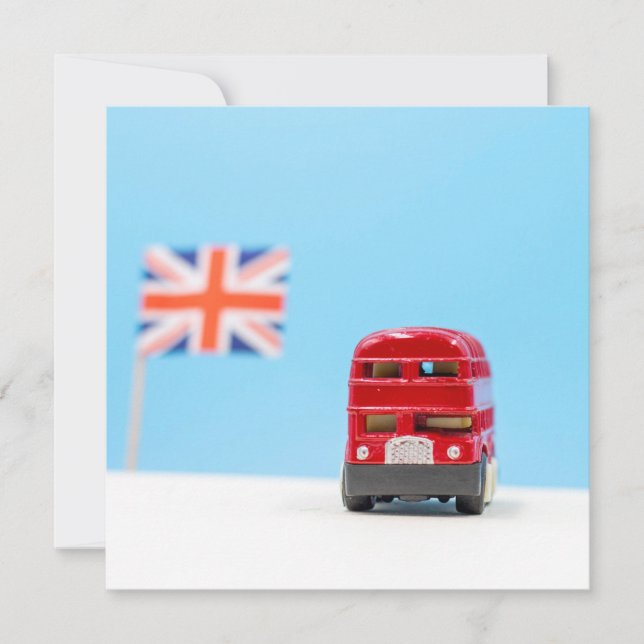 Carte Londres Angleterre Double Decker Red Bus (Devant)