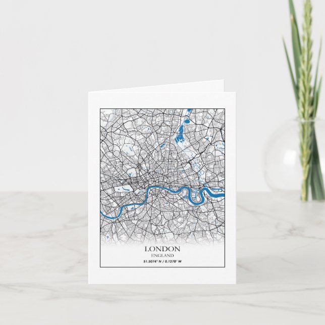 Carte Londres Angleterre Royaume-Uni City Plan Voyage (Devant)