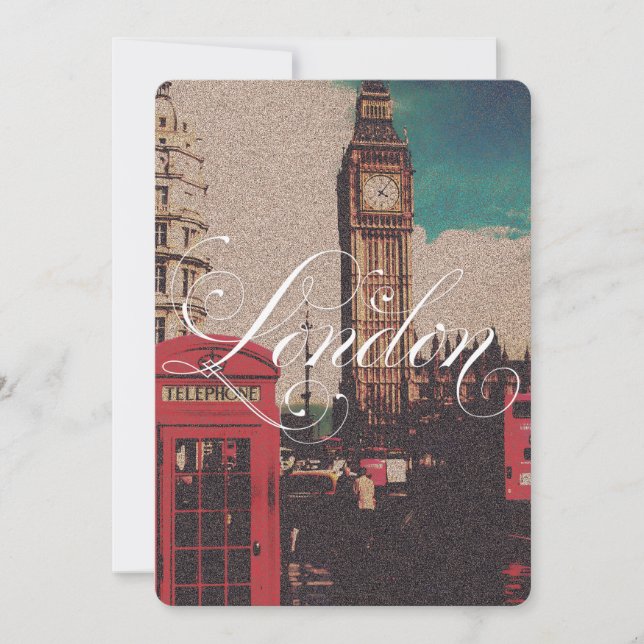 Carte Londres photo Vintage (Devant)